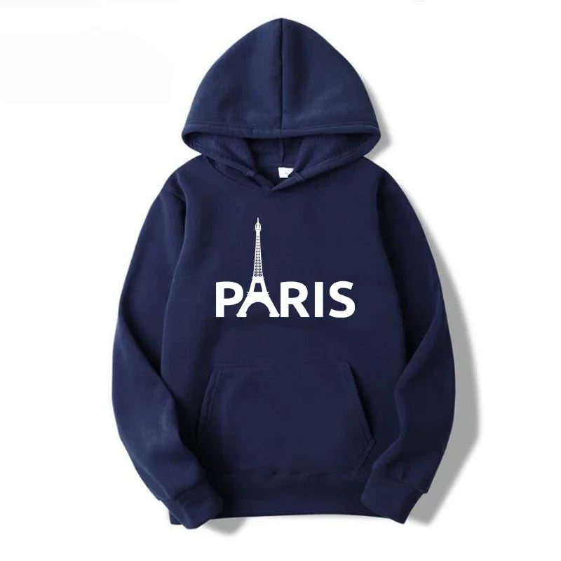 Chic Paris Print Hoodie